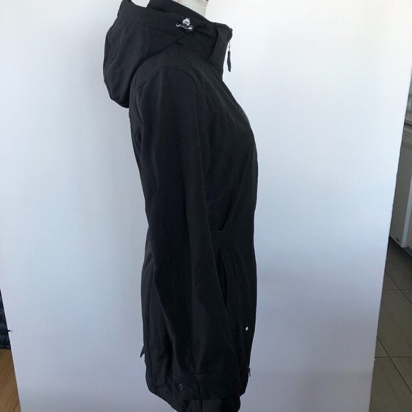 KILLTEC Black All-Weather Jacket Softshell 3/4 length detach hood Water Resist S - Picture 10 of 16